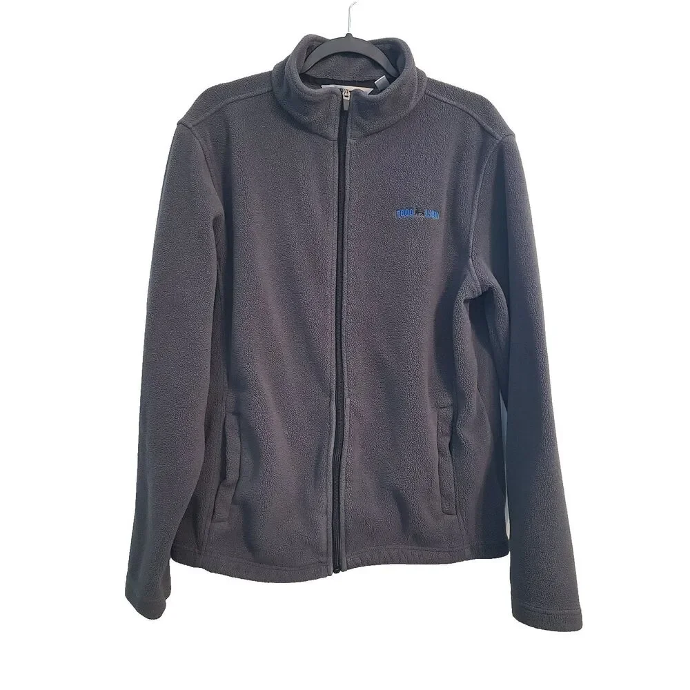 Food Lion Mens Fleece Jacket M Gray Full Zip Logo Workwear Normcore Gorpcore